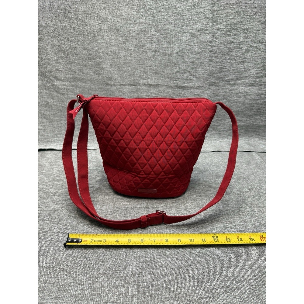 Red Vera Bradley Cross Body Shoulder Purse Medium Small Size